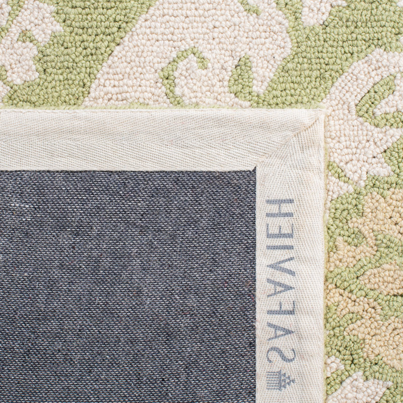 Tapis en laine crocheté à la main à motif floral Holmsten, Rectangle 8 pi x 10 pi