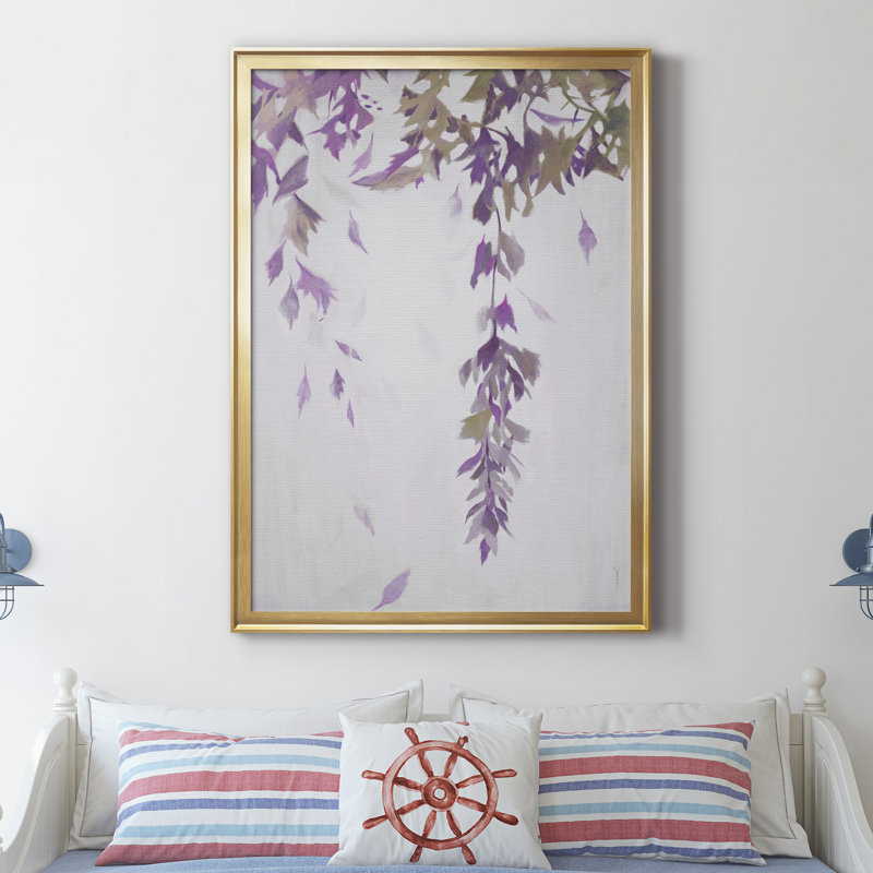 Toile encadrée LEAF Cascade II - prêt à accrocher, Toile encadrée d'or, H 26,5 po x l 36,5 po x P 1,5 po
