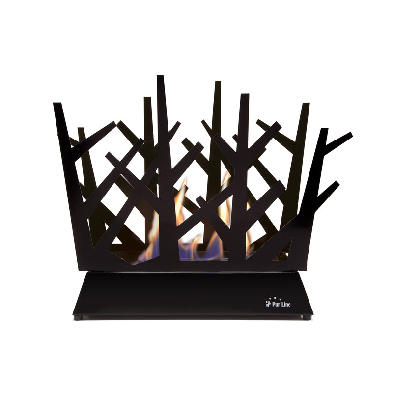 Teri Metal Bio-Ethanol Outdoor Tabletop Fireplace, Black