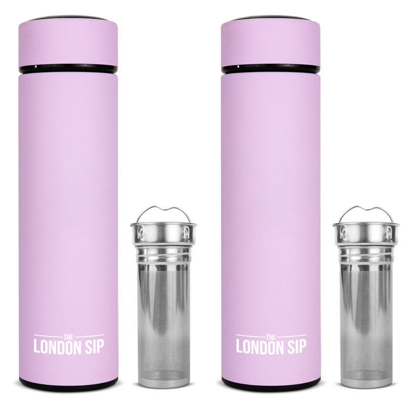 Paquet de 2 bouteilles d'infuseur, 16 oz, lilas, Rose