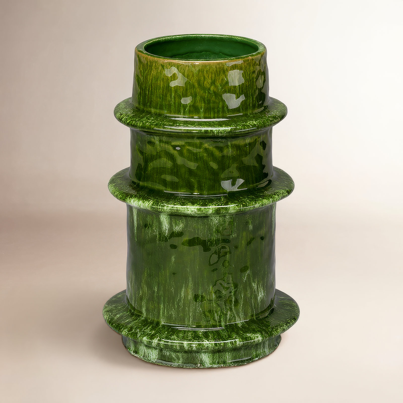 Saturn Ceramic Table Vase, 10.5" H x 6.5" W x 6.5" D