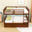 Lit double superposé au-dessus d'un lit double avec lit gigogne simple et échelle-1883269106
