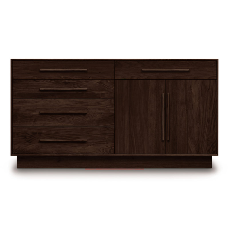 Moduluxe 5 - Drawer Solid Wood Dresser, Natural Cherry, Left
