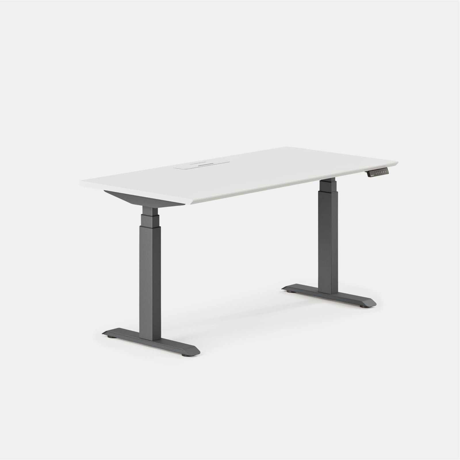 Standing Desk, 52" H x 60" W x 30" D, Charcoal, White