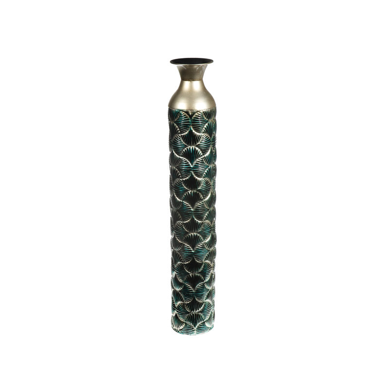 Vase de plancher en acier inoxydable Bellariva, H 32 po x l 5,25 po x P 5,25 po