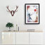 The Girl With A Red Balloon In Abstract by Banksy - Single Picture Frame Print on MDF-55737266-55737269