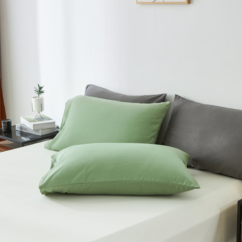 Housse de couette grand format vert avec fermeture à glissière Kakijumn, Housse de couette grand et 2 taies d'oreiller stan