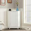 Armoire de rangement en coin blanche avec plateau réglable-1352398766