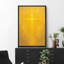 «Radiant Golden Cross Faith Inspired Light Scene», reproduction d'art sur toile encadrée-460445806-460446610
