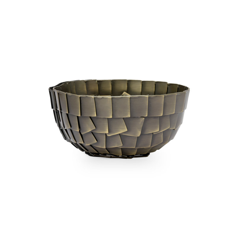 Apsis Handmade Metal Decorative Bowl, Bronze