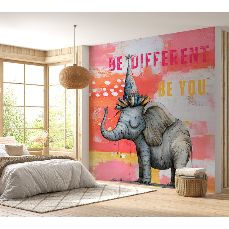 Murale pelez et collez - soyez différent, L 96 po x l 90 po