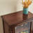 Maroon Solid Wood+Glass Display Cases