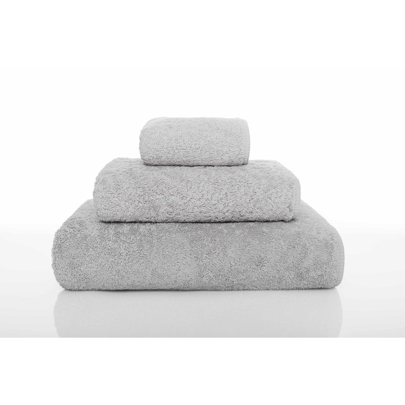 Long Double Loop Hand Towel, Silver, 18" W x 30" L