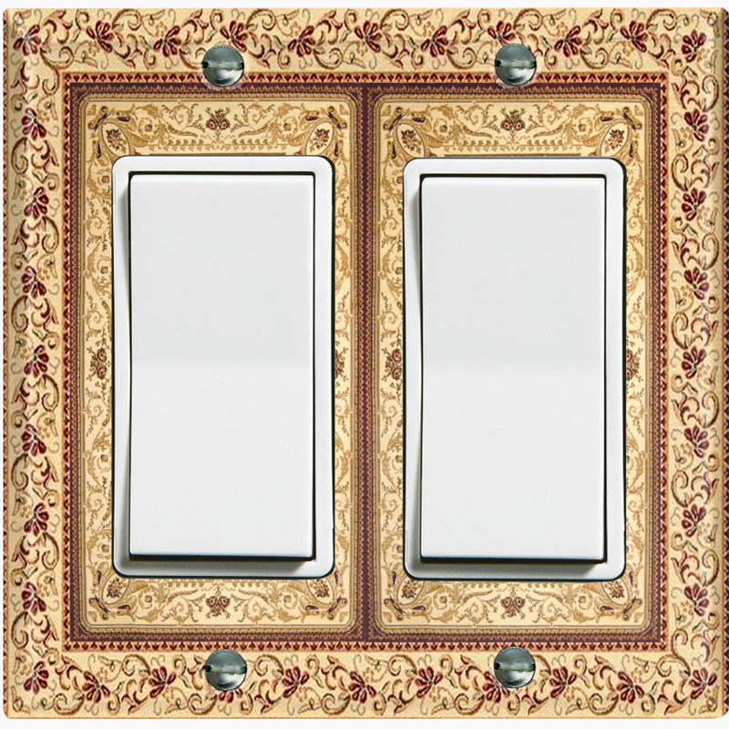Patterned 2 - Gang Rocker Standard Wall Plate