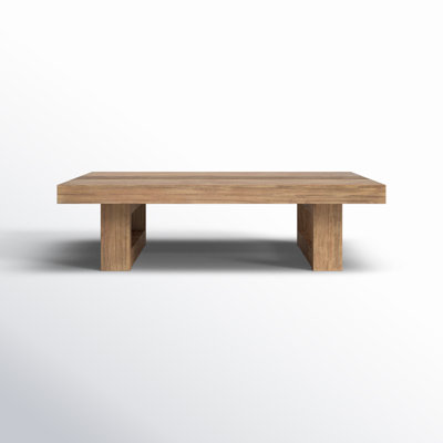Cecy Rectangular Eucalyptus Outdoor Coffee Table
