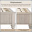 Base de lit en bois massif, base de lit plateforme avec tête de lit, tête de lit haute en bois naturel, aucun sommier nécessaire-1612581419-1612581413