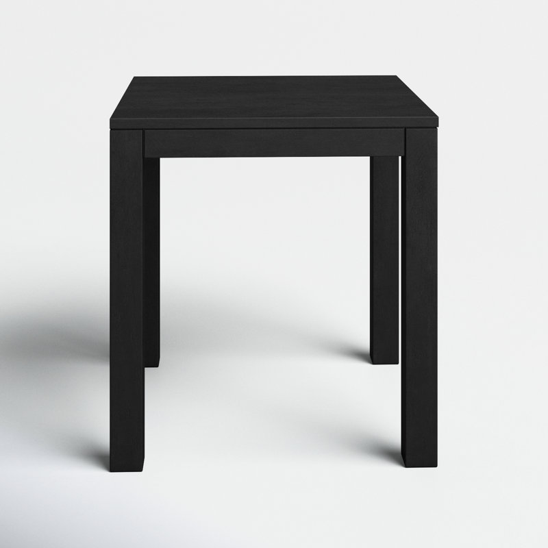 Bronner Solid Wood Parsons End Table, Black