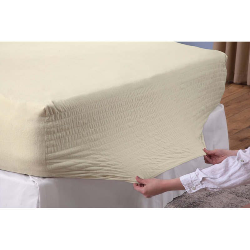 Ensemble de draps en flanelle de coton Soft BedTite, Ensemble de drap pour lit très grand avec drap-ho, Ivoire