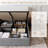 Hydraulic Lift Up Upholstered Platform Bed with Adjustable Headboard-1049167643-1049167641