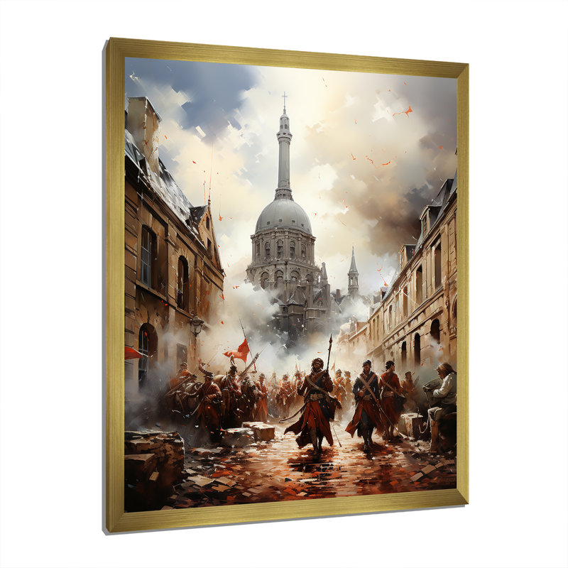 Gatevale Révolution française I, H 44 po x l 34 po x P 1,5 po, Encadrement doré