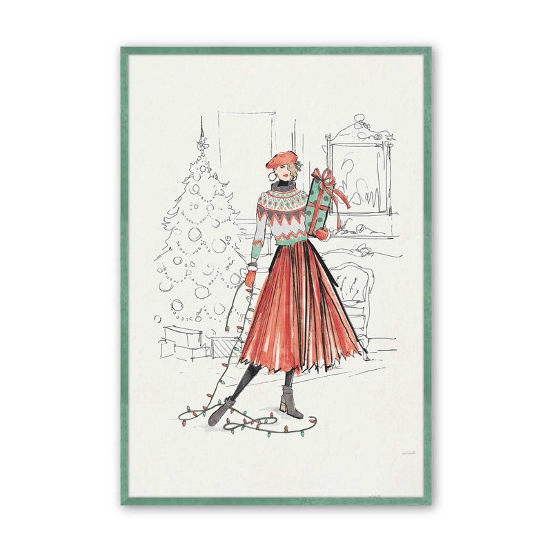 Cadre festif Fashionista I, Cadre citronnelle, H 21 po x l 17 po