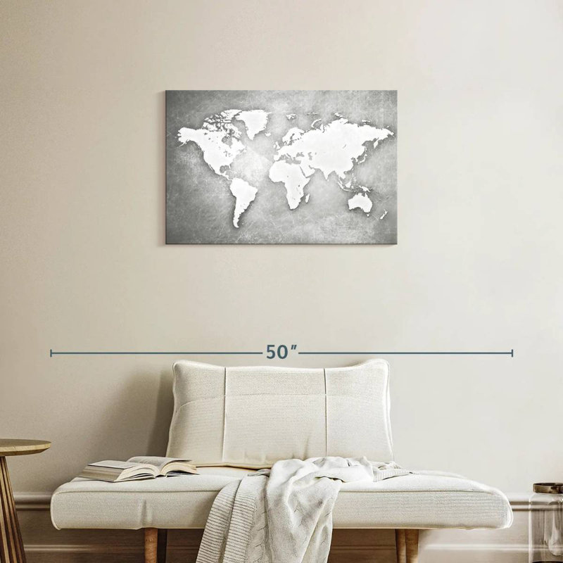 Carte du monde Aliaz, H 20 po x l 30 po