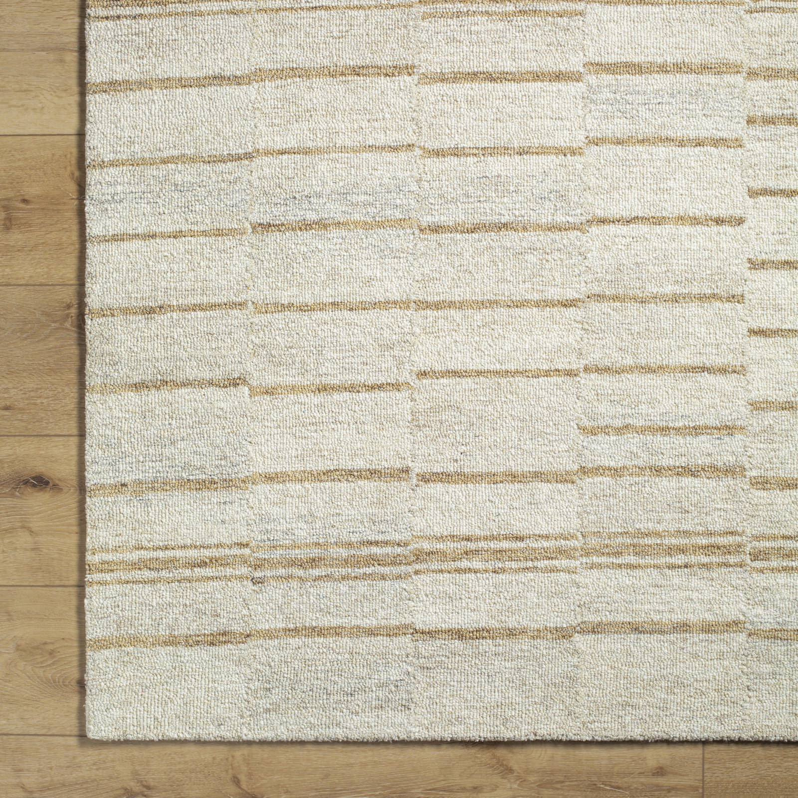 Demie Hand-Woven Striped Wool Rug, Rectangle 2' x 3'