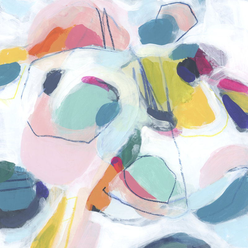 Rainbow Stones I by June Erica Vess - Wrapped Canvas Print, 30 cm H x 30 cm W