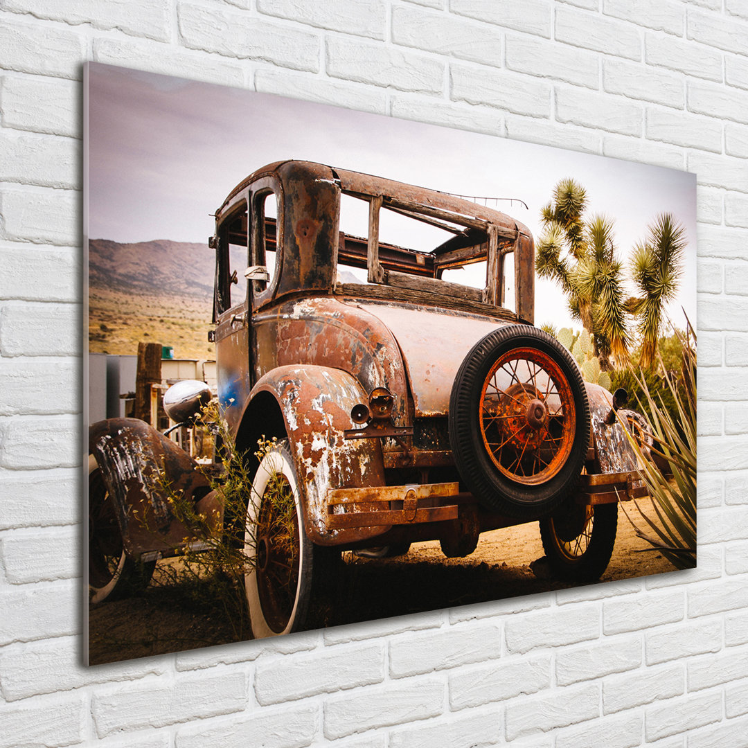 Car Wreck - Unframed Art Prints on Glass