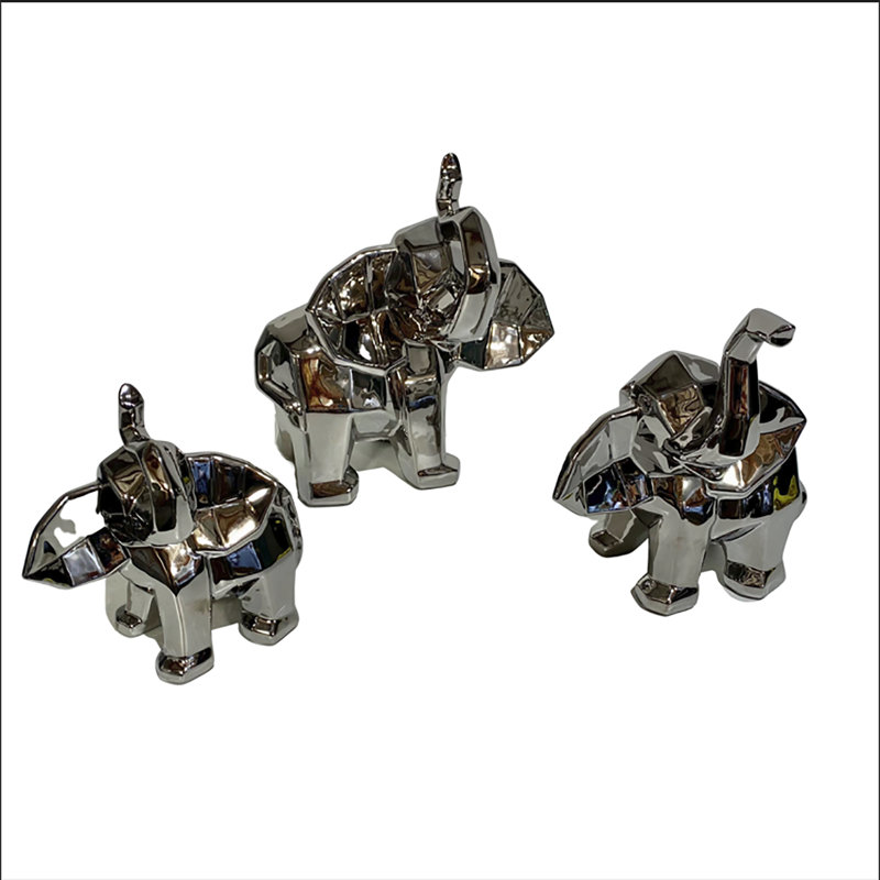 Ensemble de 3 statues décoratives Arn, Argent