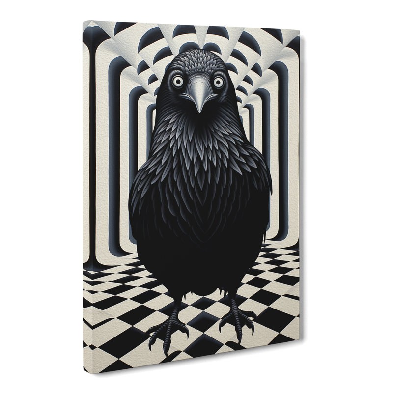 Crow - Print, 50cm H x 35cm W x 3cm D