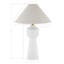 Lampe de table 25 po avec abat-jour en lin Mildred, blanc