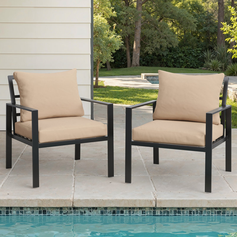 Outdoor Lounge Chair, Beige