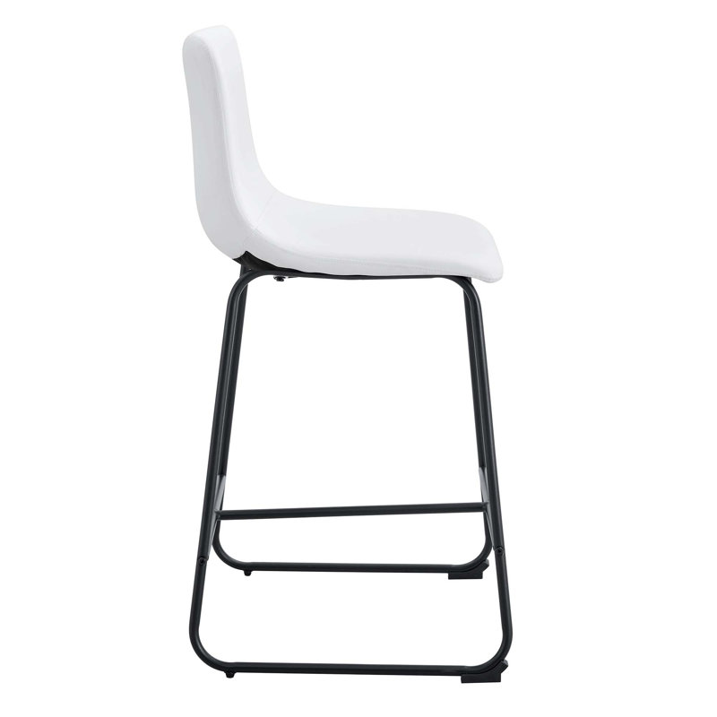 Modern Minimalist Style PU Material Bar Stool,Suitable For Kitchen,Bar,And Modern Home Design, White