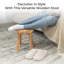 Tabouret en bois d'acacia, repose-pieds 12 po