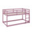 Twin-Size Stacked Floor Bunk Bed Equipped With Ladder-1925855905