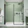70-72'' W X 76'' H Frameless Pivot Shower Door With Clear Glass Panel