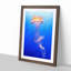Orange Jellyfish in Abstract - Picture Frame Painting Print on MDF-55581235-55581240