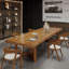 Table de conférence en bois massif brun Free Form-1798195574