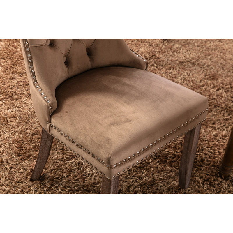 Paire de fauteuils rembourrés Modern, Kaki