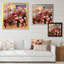 Automne fleurs mélangées - œuvre d'art traditionnelle sur toile-478371881-478371884