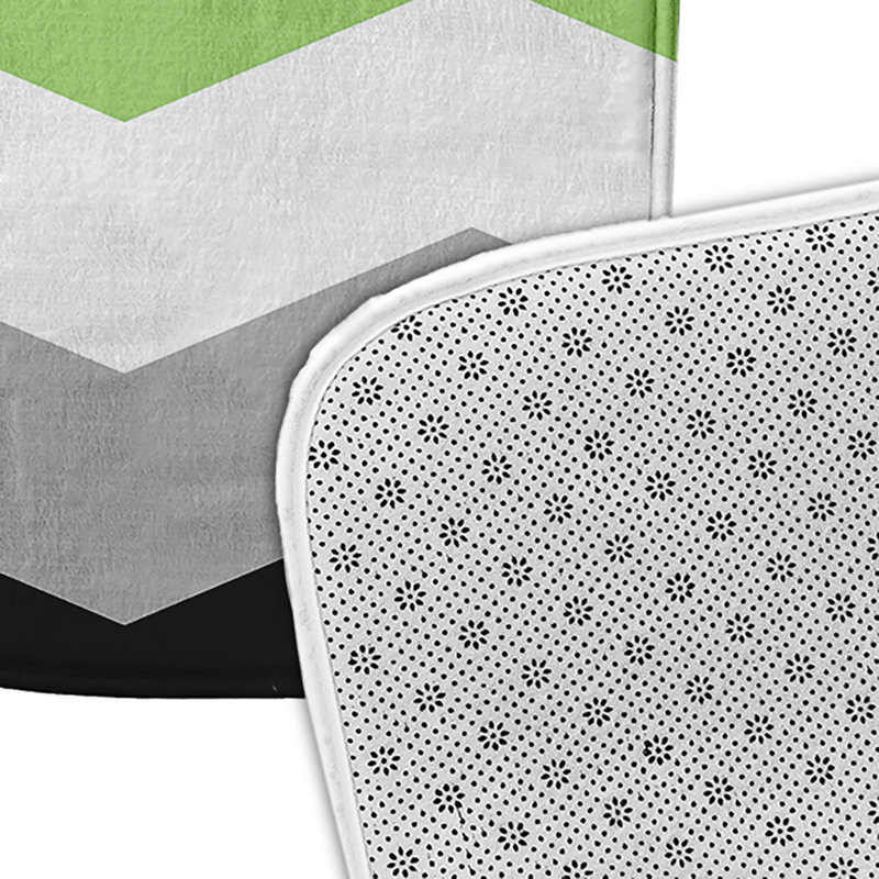 Tapis de bain Samoni, Gris/vert