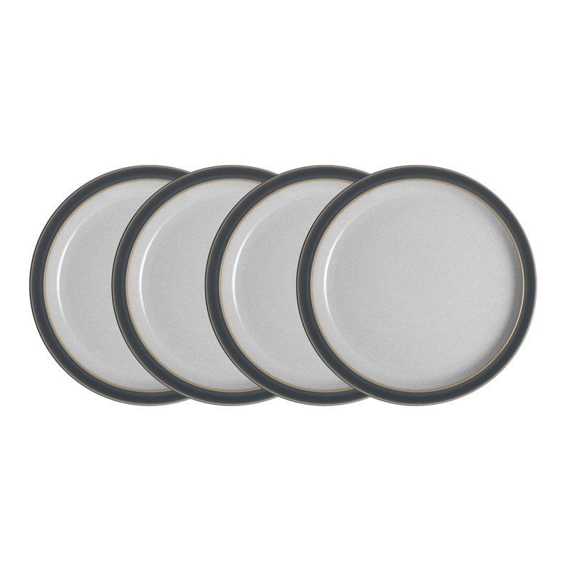 Denby Elements Medium Plates, Fossil Grey