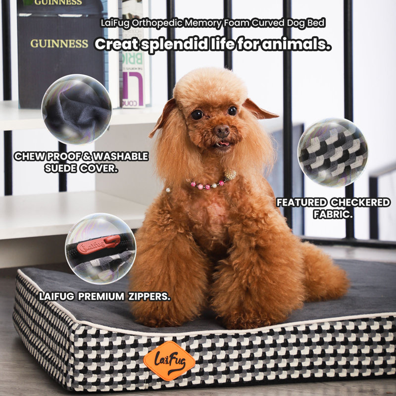 Lit orthopédique pour animaux en polyester