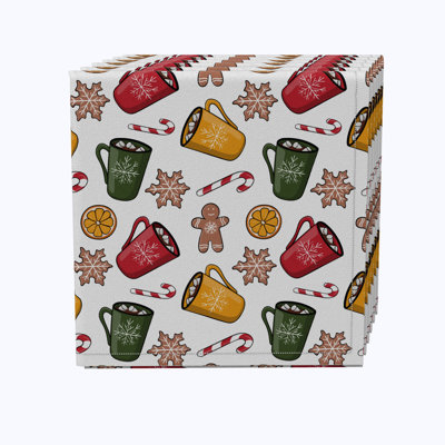 Elilah 100% Cotton Abstract Square Napkin