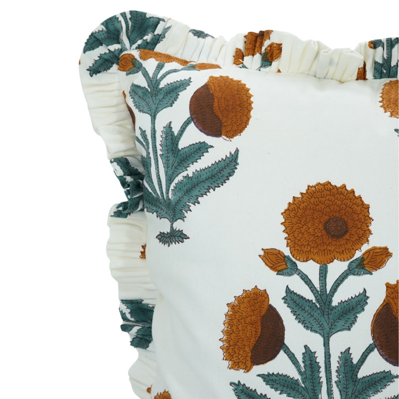 Housse de coussin en lin double face cachemire à imprimé Fabivine, H 18 po x l 18 po