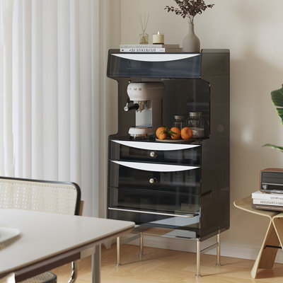 Modern acrylic multi-functional accent cabinet
