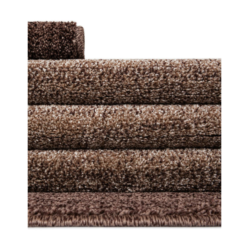 Cante Geometric Machine Made Power Loom Polypropylene Area Rug in Light Brown, Runner 2' x 6'1"