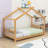 Twin House-Shaped Platform Bed With Slats-1346512450