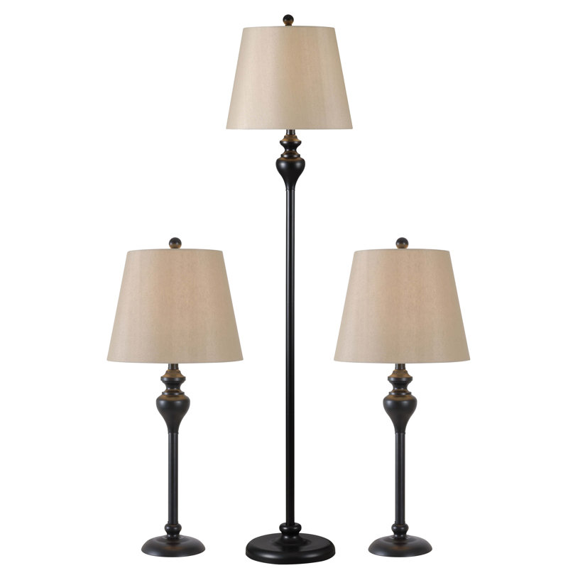 Tamarrion 60'' Traditional Floor & Table Lamp Set